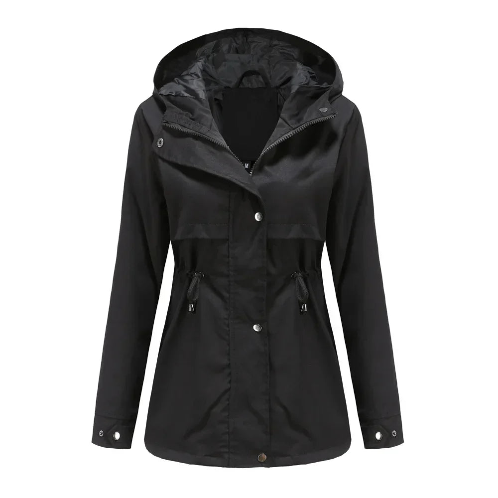 Lydia - Hooded Windbreaker Waterproof Coat