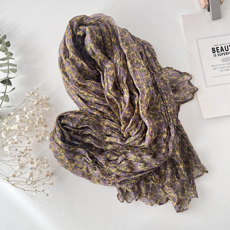 Madeleine - Vintage Scarf with Floral Print