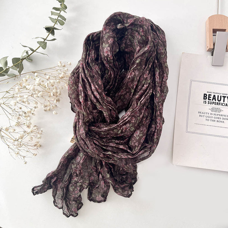 Madeleine - Vintage Scarf with Floral Print