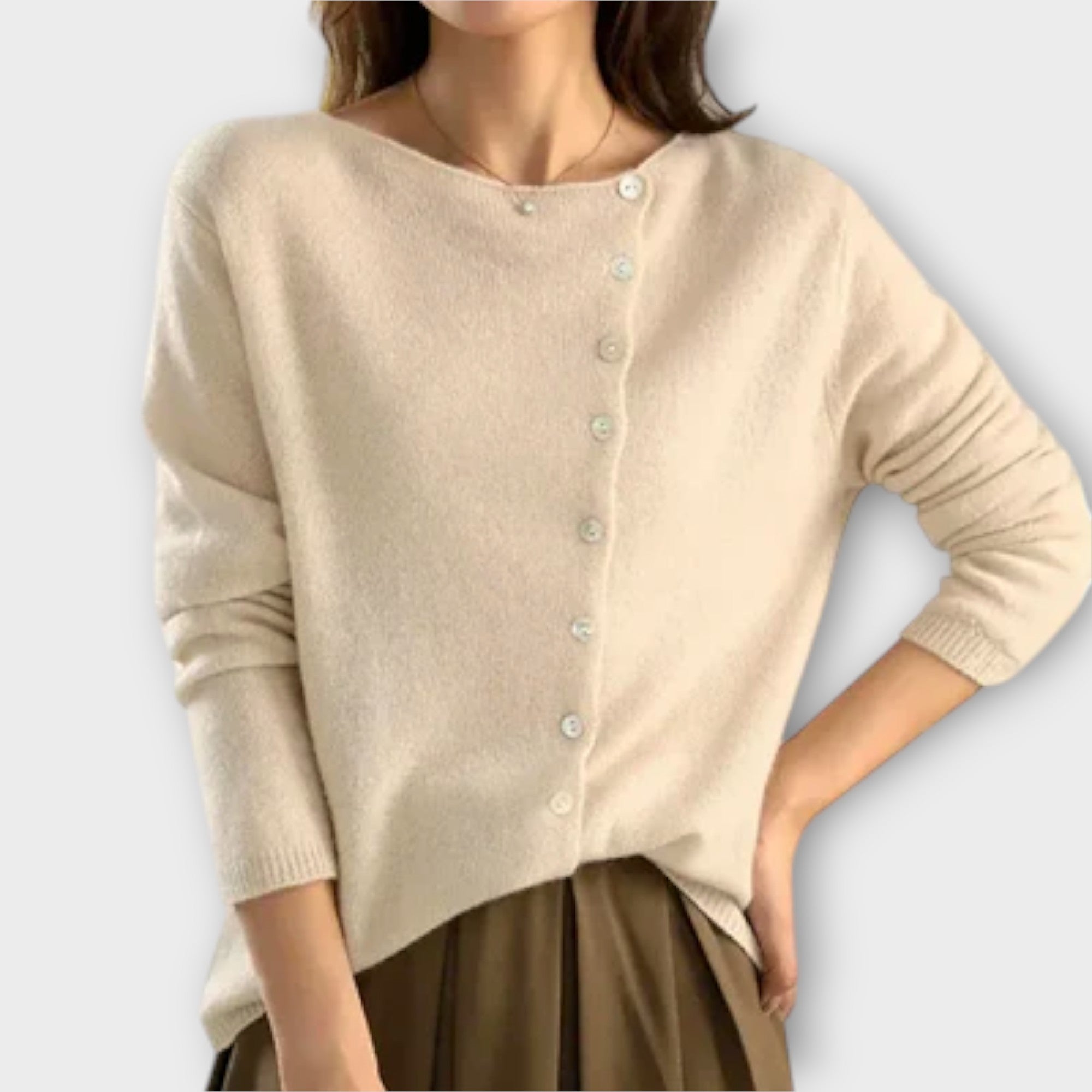 Rose - Soft Asymmetrical Cardigan