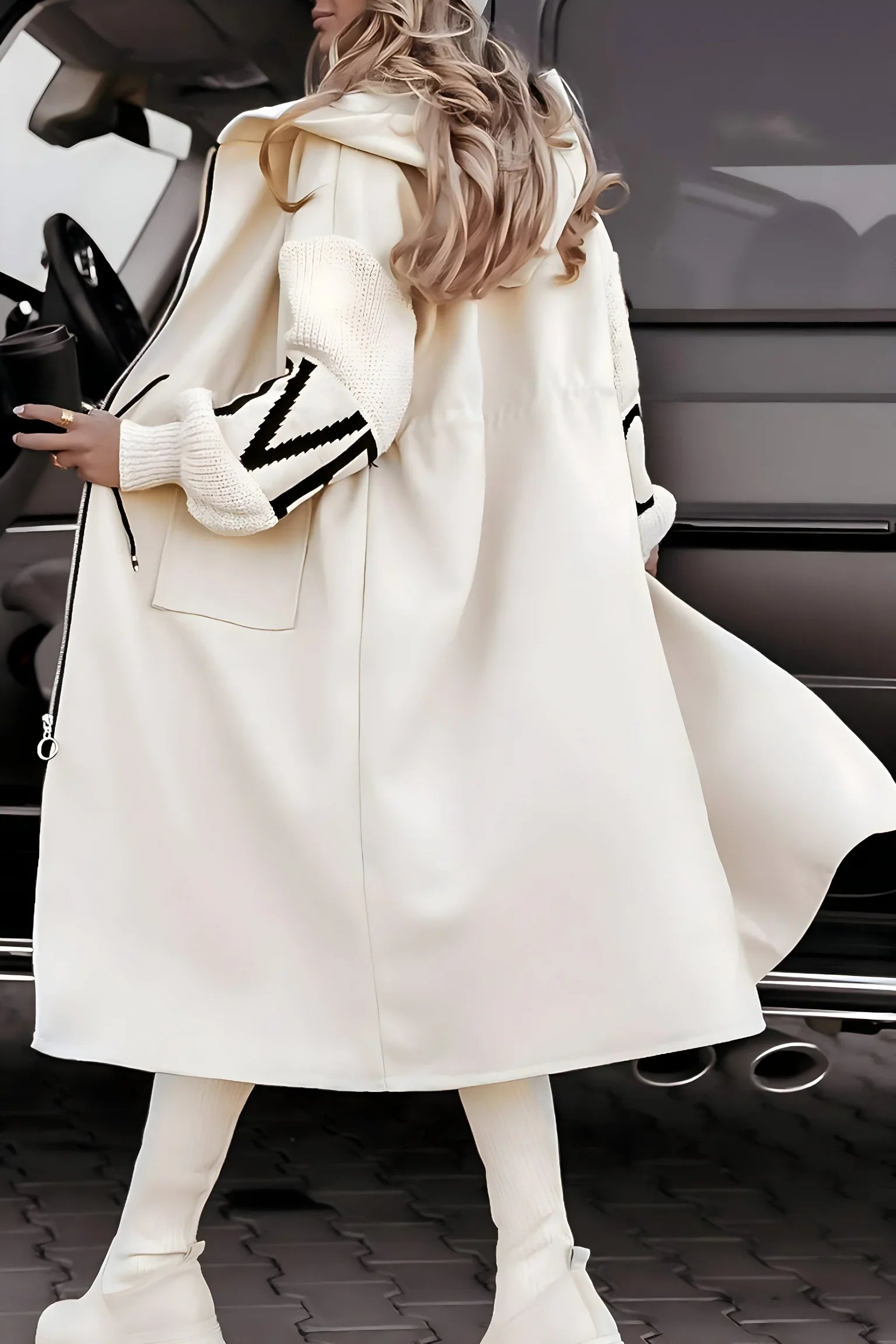 Virelle | Knitted Hooded Long Coat