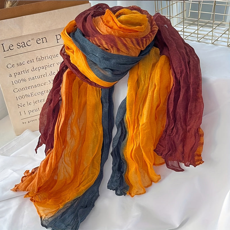 Evangeline - Vintage Color Block Scarf