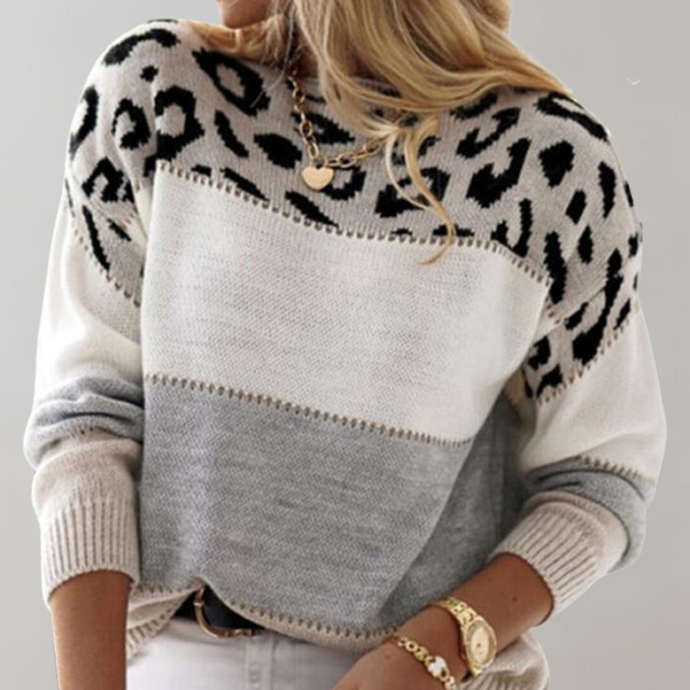Ruth - Leopard Print Casual Sweater