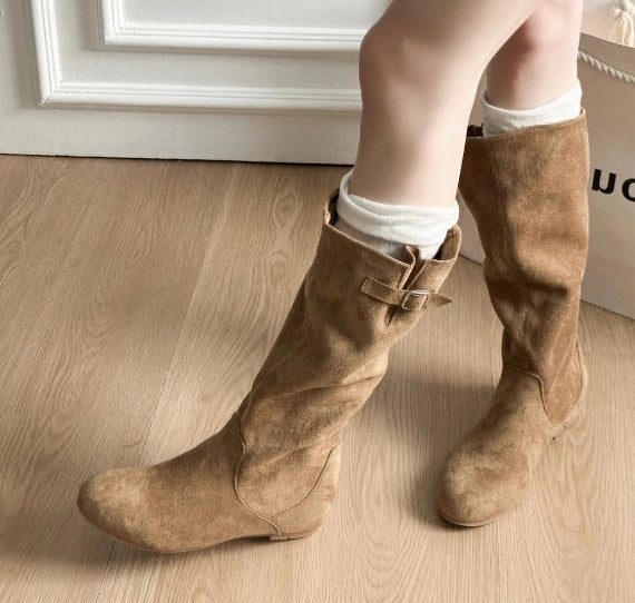 Victoria – Chic Suede Knee Boots