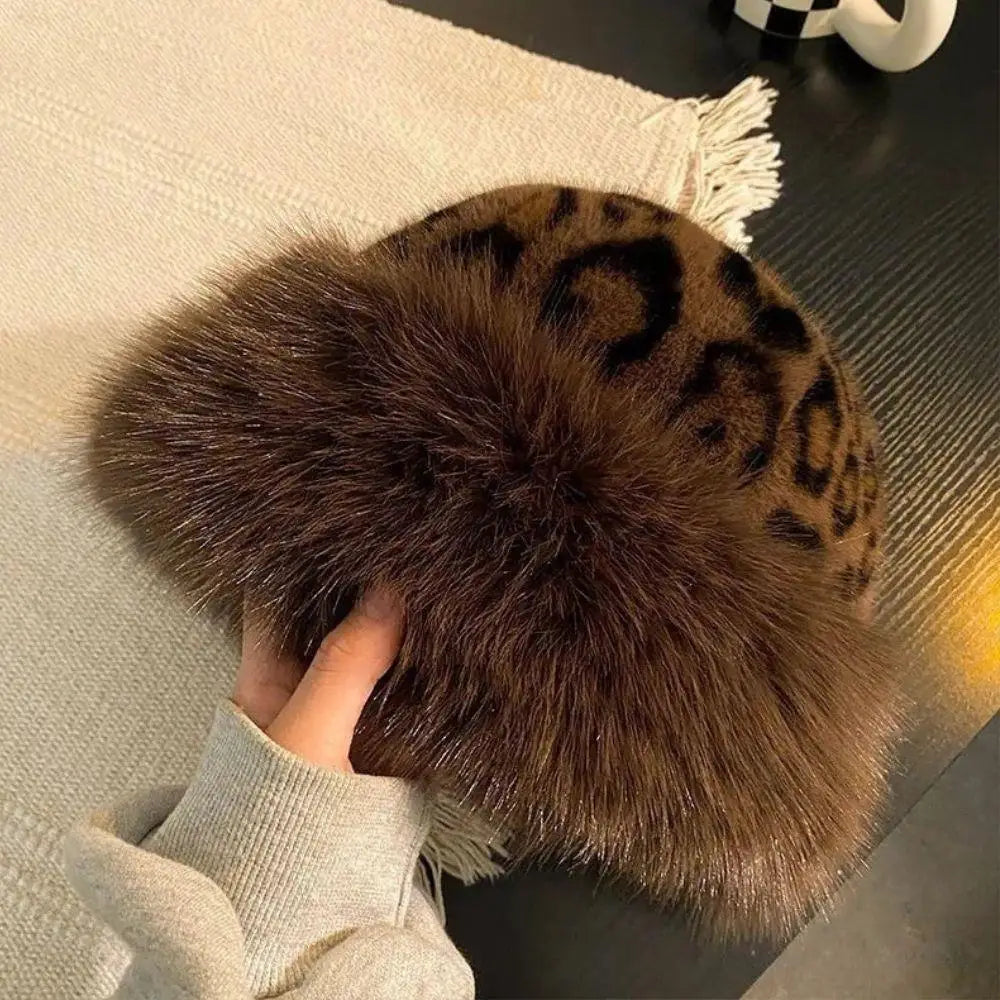 Isabella – Leopard Faux Fur Winter Hat