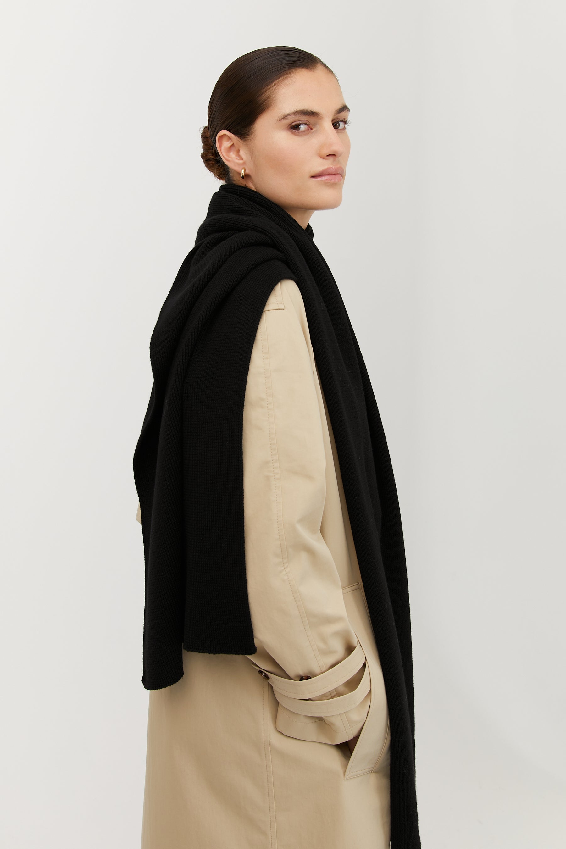 Knitted Scarf Black