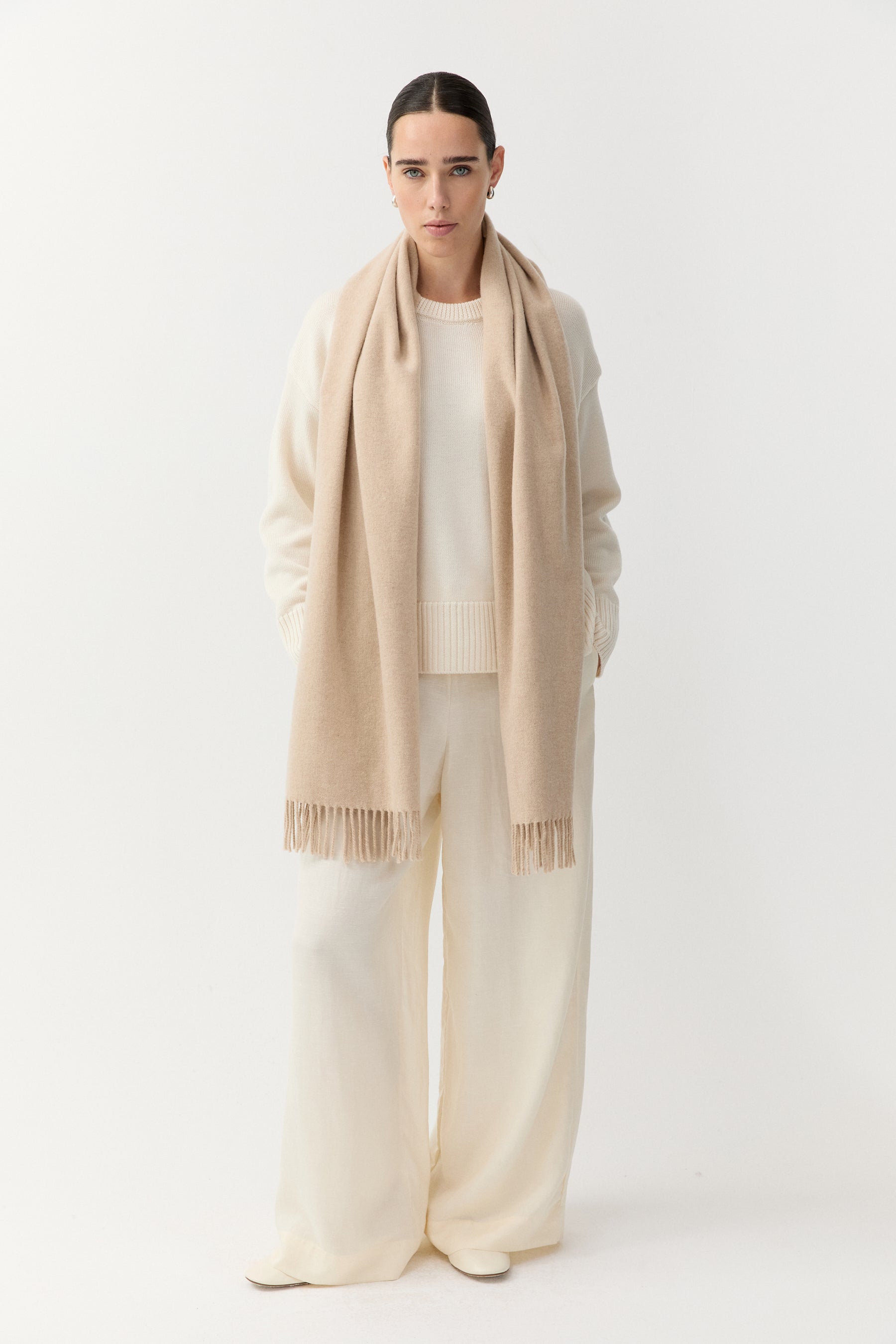 Woven Scarf Beige