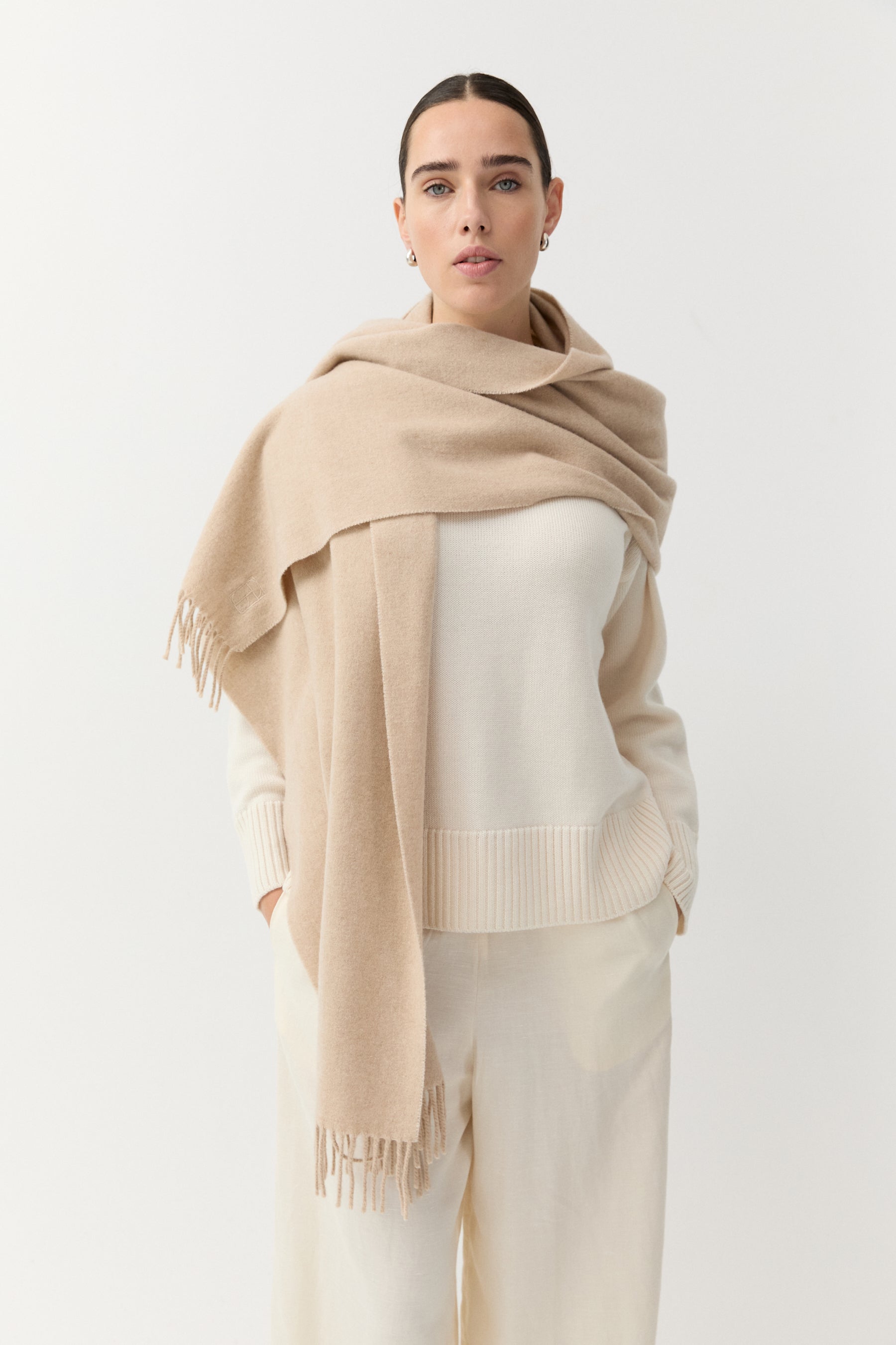 Woven Scarf Beige