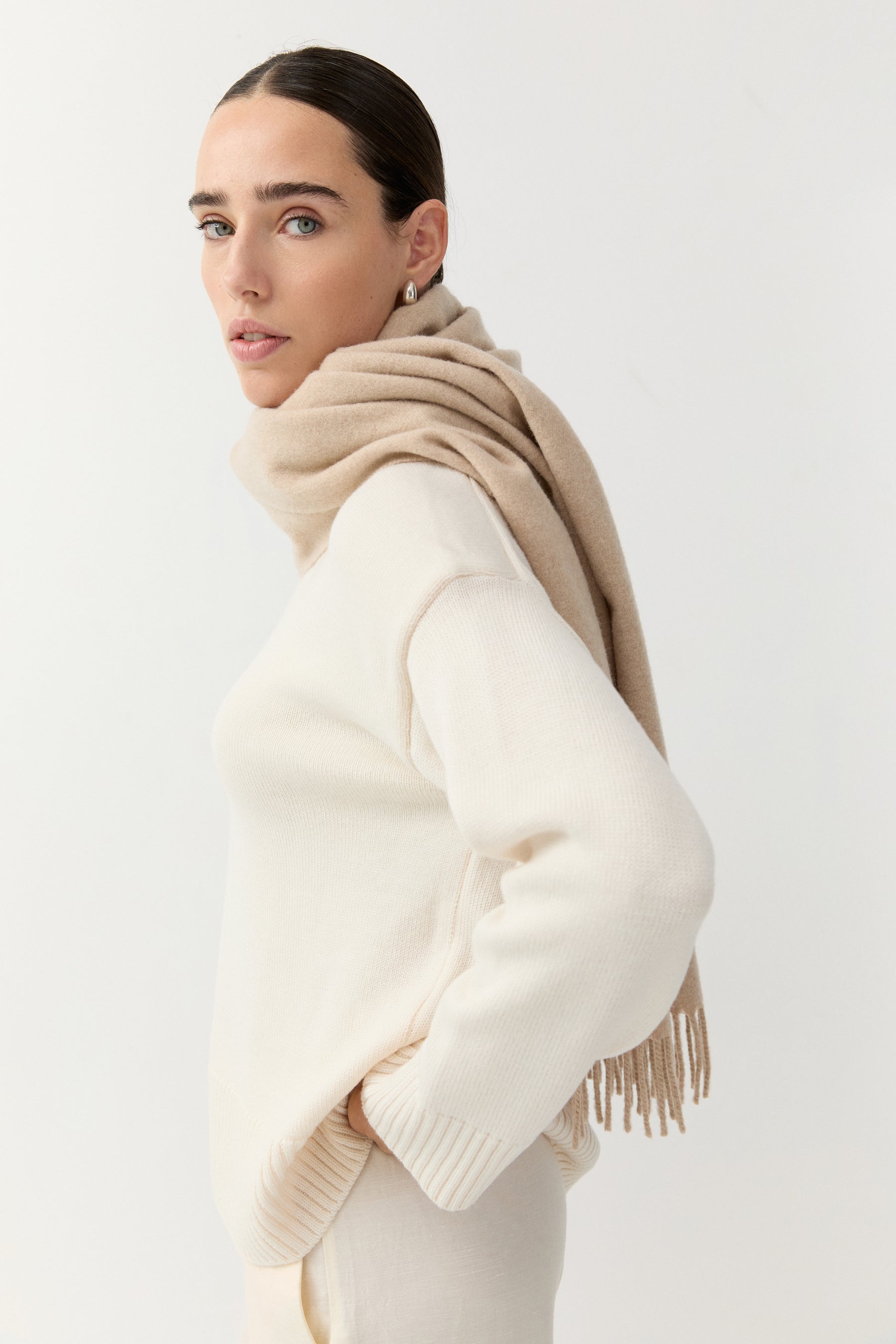 Woven Scarf Beige