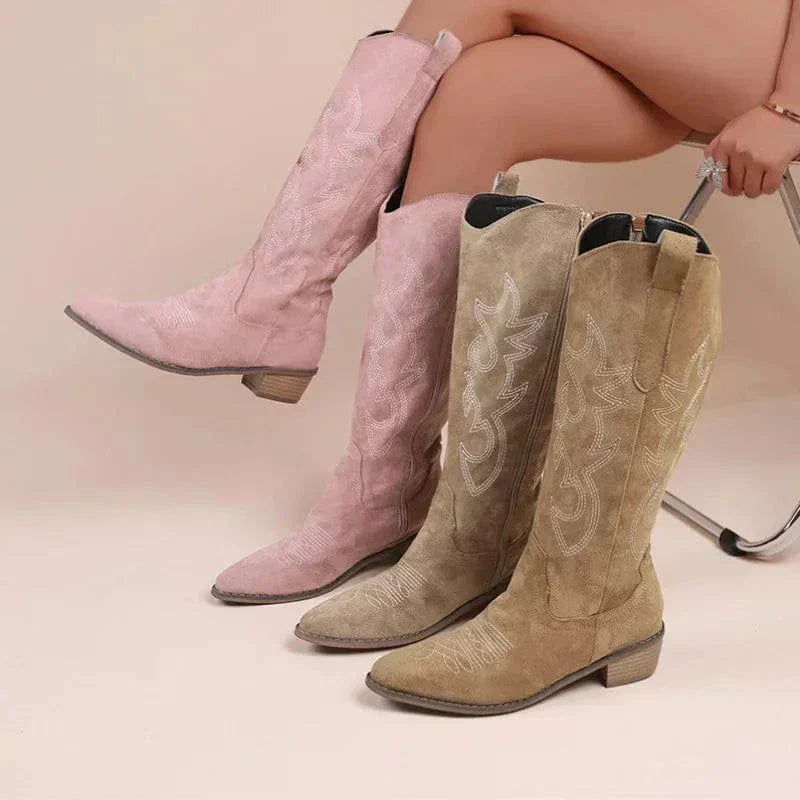 Evie - Western Embroidered Boots