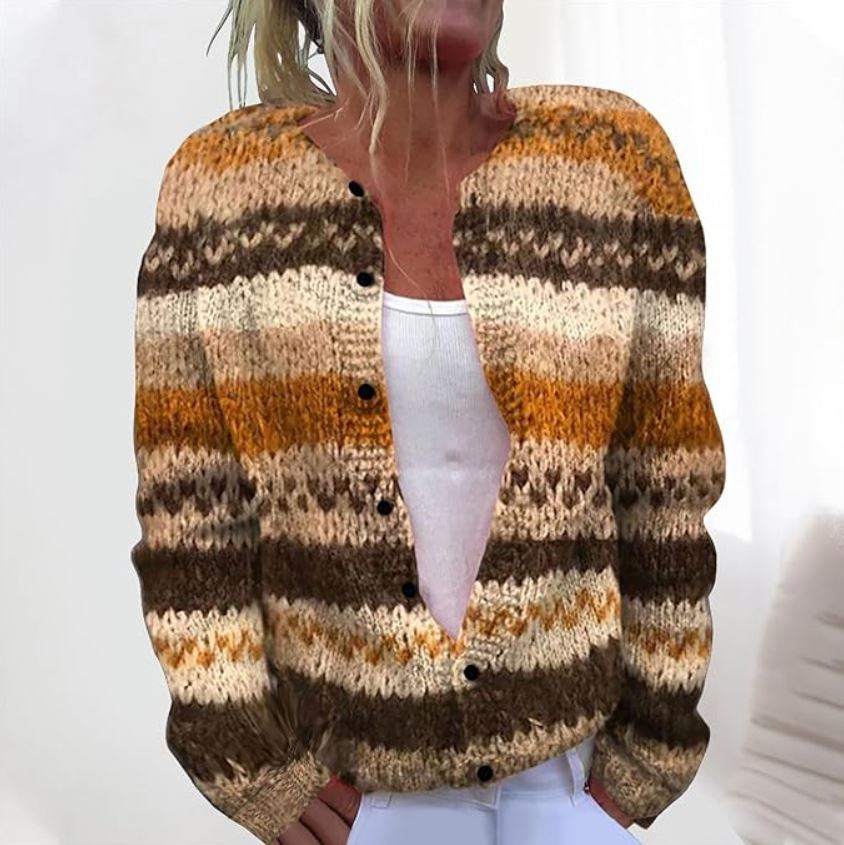 Rosa - Cozy Brown Cardigan