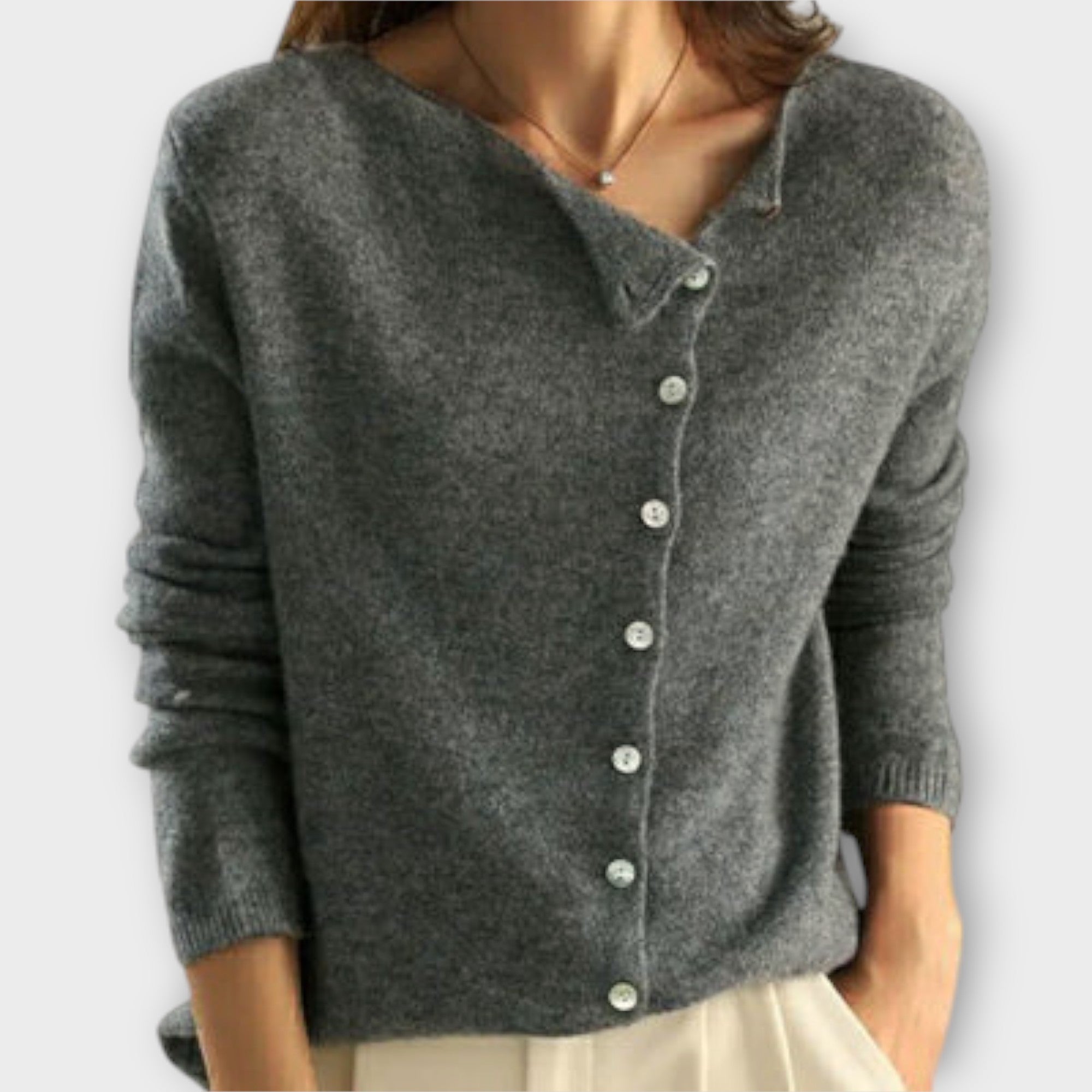 Rose - Soft Asymmetrical Cardigan
